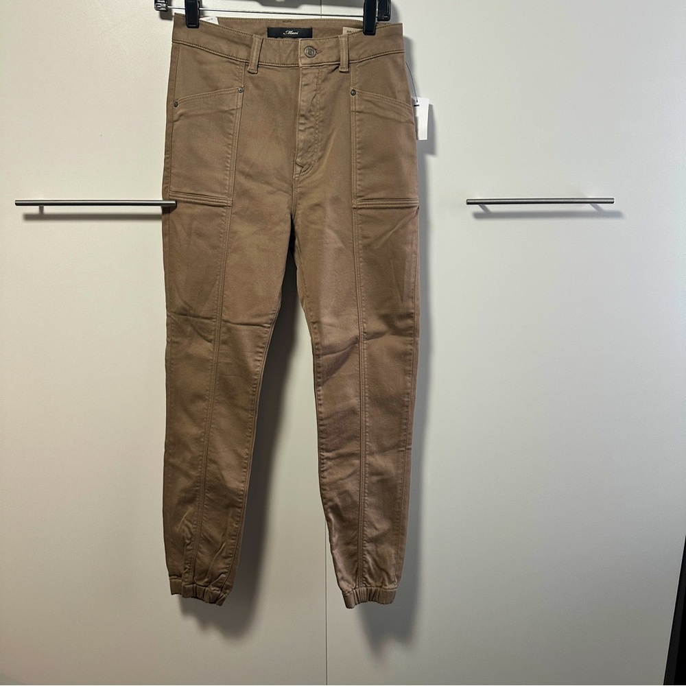 NWT Mavi Women's Tan Anna Mid Rise Slim Jogger Size 27 /28
